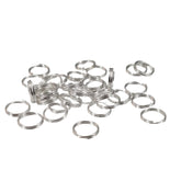 Iron Double Loop Split Jump Rings 8x1.4 MM (175+ Pieces, 25 Grams Wt) Silver Color For Jewellery Making Keychain Crafts